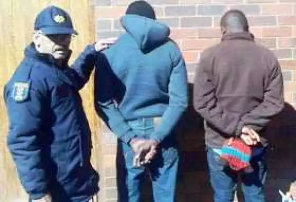 Photo: Two Nigerian men arrested in Johannesburg, SA fr possession of drugs worth R2 million